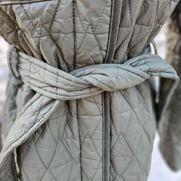 Halogen Womens Quilted Belted Jacket Coat Size M, Pre-owned - Picture 5 of 10